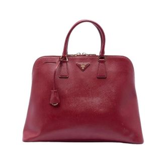 Prada Pre-owned Promenade Handbag - Dames - Pre-owned - Rood - Maat: ONE Size Leer
