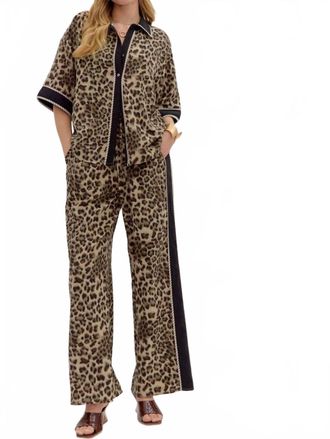 Entro Wild Streak Blouse In Leopard
