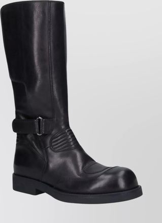 Maison Margiela high shaft round toe stitched boots