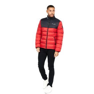 Born Rich Heren Lyden Oversized Puffer Jacket (Tango rood)
