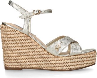 Steve Madden Womens Leather Cylo Gold Heels - Size UK 5