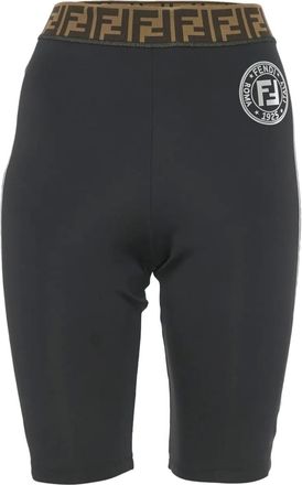 Fendi Pantaloni con stampa - Nero