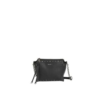 Pepe Jeans London Tassen, Dames, Zwart, ONE Size, Leer, Edith Moon Crossbodytas
