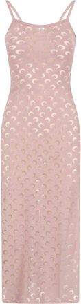 Marine Serre Muted Crescent Moon Bodycon Midi Dress
