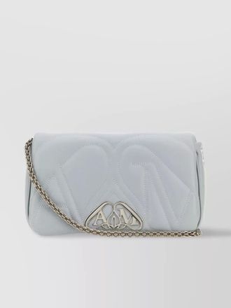 Alexander McQueen compact leather shoulder bag with chain handle
