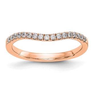 Diamond2Deal 14k Gold Lab Grown Diamond Wedding Band Ring 1/5Ct Clarity- VS Color- G-H