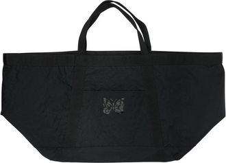 Needles Butterfly Logo Gewatteerde Tote Bag - Heren - Shoppers - Zwart - ONE Size - Nylon - Tassen