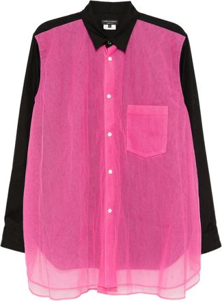 Comme Des Gar&ccedil;ons contrast-color shirt - Black