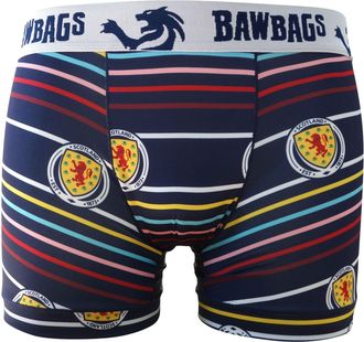 Bawbags Scotland National Team Stripes Technical Boxer Shorts - L New for Him Men Boys All Ages 95% Polyester Multicolor