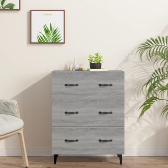 vidaXL Aparador De Madera De Ingenier&iacute;a Gris Sonoma 69,5x34x90 Cm Vidaxl