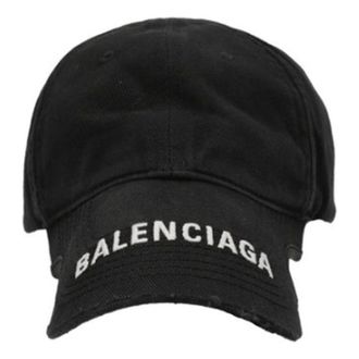 Balenciaga Hat Notch Logo Visor Cap Black 697748410B21077