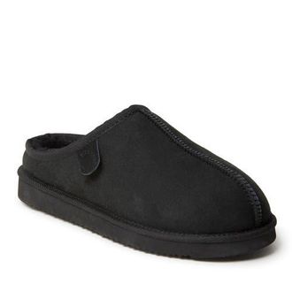 Dearfoams Fireside Grafton Genuine Shearling Clog Slipper in Black at Nordstrom, Size 11