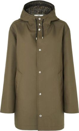 Fendi Parka de tejido Mackintosh - Coats - Hombre - Verde - M