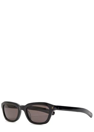 Flatlist Clint Rectangle-frame Sunglasses - Black - One Size