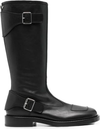 Ann Demeulemeester Schoen Ann Demeulemeester - Heren - Hoge Laarzen - Zwart - 42 EU - Leer - Schoenen