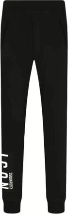 Dsquared2 Joggers met zijlogo - Heren - Sweatpants - Zwart - 2XL - Katoen - Broeken