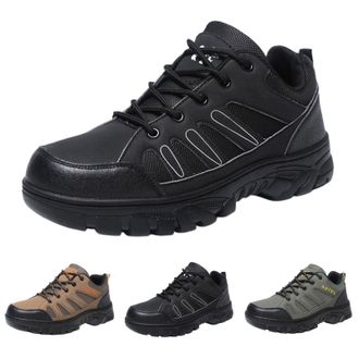 Generic Work Boots for Men Comfortable Lightweight Shoes Casual Safety Boots Slip-Resistant Sole Protective Waterproof Hiking Boot Industrial Construction Wor