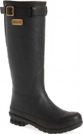 Pendleton Womens Heritage Embossed Tall Rain Boot In Black