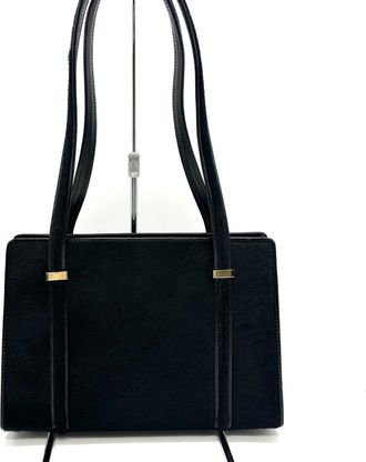 Gucci Black Leather Shoulder Bag Tote Bag (Pre-Owned)