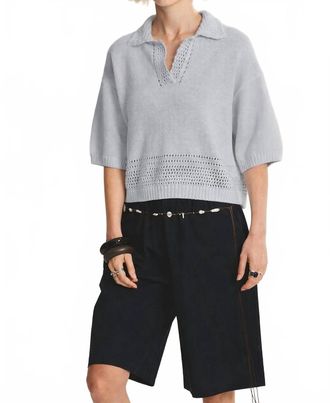 Velvet Winslow Polo Top In Ice