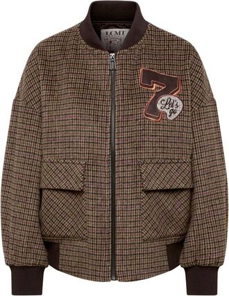 LeComte Giacca Bomber a Quadri - - Jackets - Donna - Marrone - S
