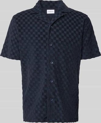 Lindbergh Lindbergh Regular Fit Freizeithemd mit Reverskragen in Marine, Gr&ouml;&szlig;e XXXL