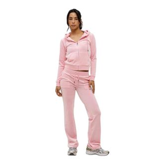 Juicy Couture Robertson Full Zip Trainingspak - Dames - Trainingspakken - Roze - L - Katoen - Fitness