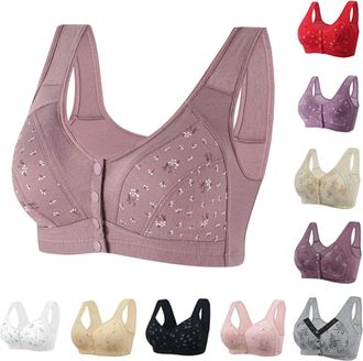 Generic Bras for Women Ladies Plus Size Bra Full Coverage Bra Non Wired Adjustable Shaper Bra Comfort Breathable Push Up Everyday Bra Soft Cup Underwear Suppo