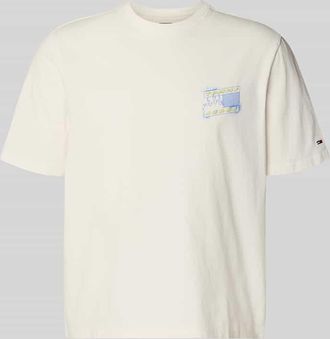 Tommy Jeans Regular Fit T-Shirt ausreiner Baumwolle Modell 90s in Offwhite, Gr&ouml;&szlig;e XXL