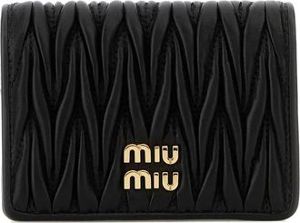 Miu Miu Leren portemonnee - Zwart
