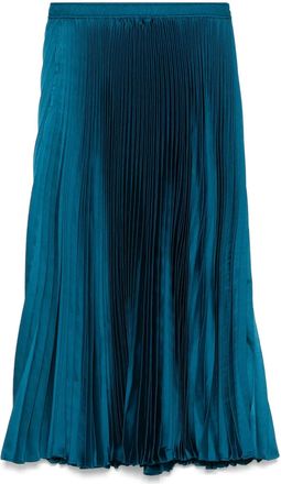 BOSS Plissé midi-rok - Blauw