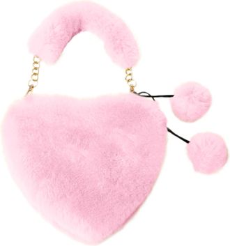 Generic Fashion Headband Matching Bags Color Shoulder Bag Heart Shape Handbag Valentine Day Love Bag Shoulder Handbag with Multiple Compartments (A, One Size)