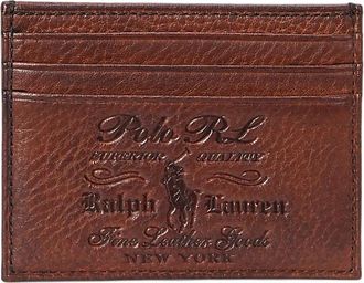 Polo Ralph Lauren Portacarte in pelle zigrinata - Marrone