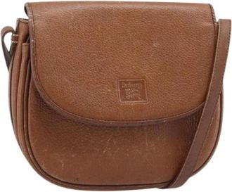 Burberry Pre-owned Vintage Schoudertas - Dames - Vintage Schoudertas - Bruin - ONE Size - Leer - Vintage