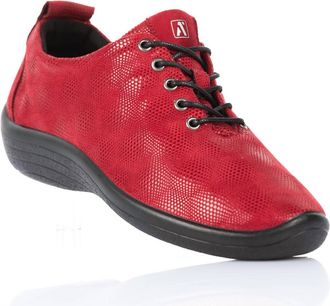 Arcopedico Womens Lanin Vegan Travel Shoe In Carmine Red Stardust