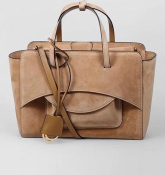 Hidesins medium leather shoulder bag flap tote