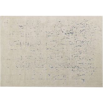 Beliani Beliani - Modern Living Room Area Rug Distressed Effect Pattern Solid Colour Light Beige 160 x 230 cm Nakus