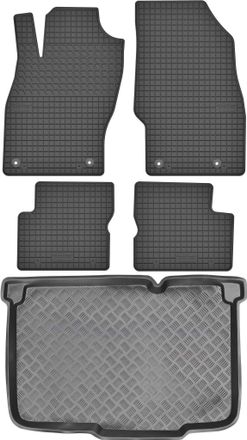 OEM Set Di Tappetini In Gomma Per Auto E Tappetino Per Bagagliaio Per Opel Corsa D Hatchback Dal 2006 Al 2014