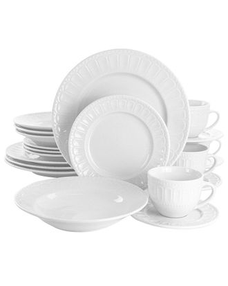 Elama Charlotte 20Pc Porcelain Dinnerware Set