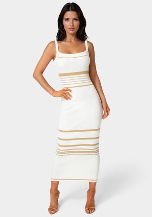 Bebe Illusion Sweater Bodycon Maxi Dress