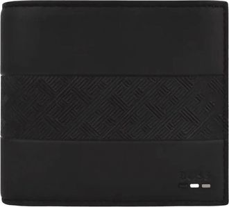 HUGO BOSS Mens Ray_Ms 4cc Leather Black Coin Wallet - Size: ONE size