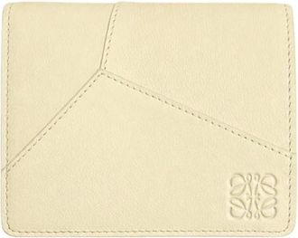 Loewe Puzzle Edge Compact Zip Wallet - female - Loewe - Wallets & Cardholders - White - ONE SIZE - Accessories
