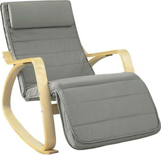 SoBuy Sobuy - Armchair Rocking Nursing Chair Recliner Adjustable Footrest & Removable Cushion Monthers Choice,FST16-DG