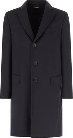 Ermenegildo Zegna Abrigo de un solo pecho - Coats - Hombre - Azul - L
