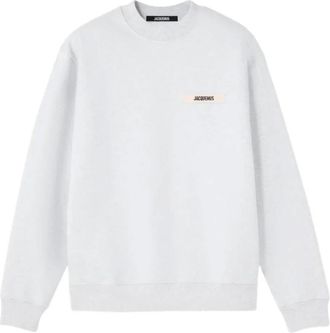 Jacquemus Logo Detail Sweatshirt - Heren - Sweatshirts & Hoodies - Grijs - Maat: 2XL Katoen