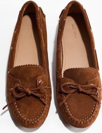 H&M Leather Deck Shoes in Brown at Nordstrom, Size 11