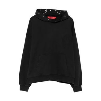 Acupuncture Hoodies, male, Black, Size: XS Studded Anarchy Hoodie