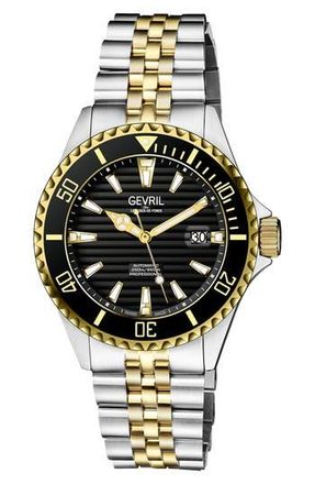 Gevril Group Chamber Two-Tone Bracelet Watch, 43mm in Two Tone Ss/G at Nordstrom Rack