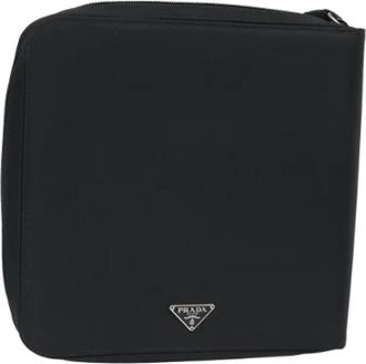 Prada Pre-owned Nylon Pouch - Dames - Vintage Clutch - Zwart - ONE Size - Nylon - Vintage