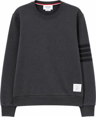 Thom Browne Charcoal Grey Solid Sweatshirt